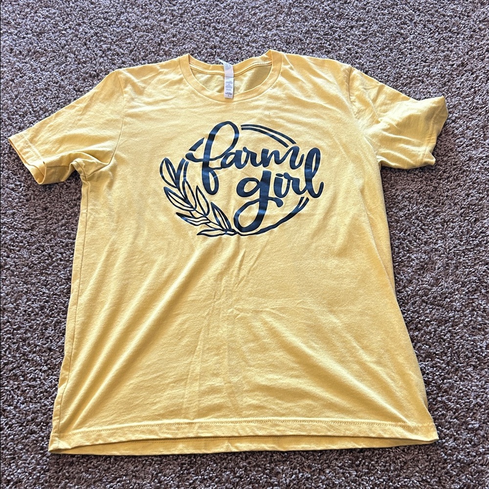 Bella Canvas Yellow 'Farm Girl' Short Sleeve Tee